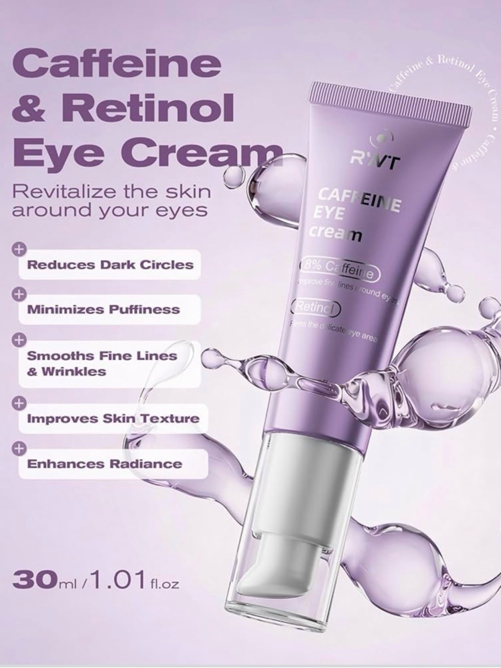 Purple Caffeine Retinol Eye Cream - Brightening & Firming - Picture 2 of 6